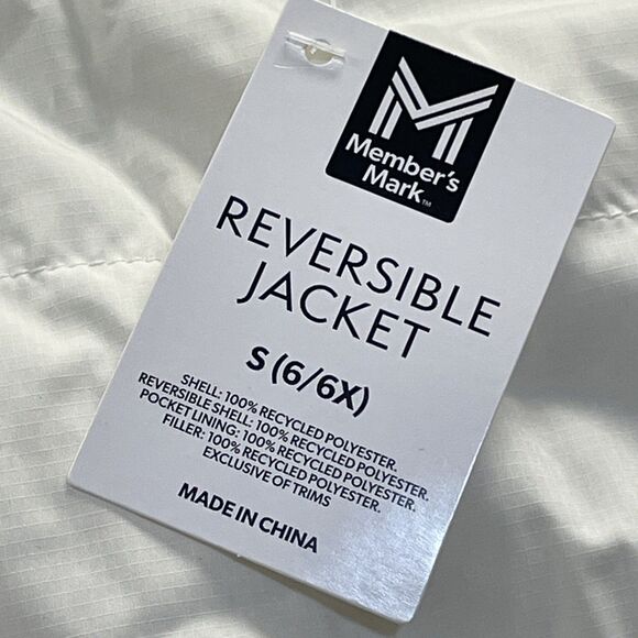 NEW! Kids Members Mark Reversible Sherpa Fleece Jacket, Ivory, Size Small 6/6X - Picture 5 of 5
